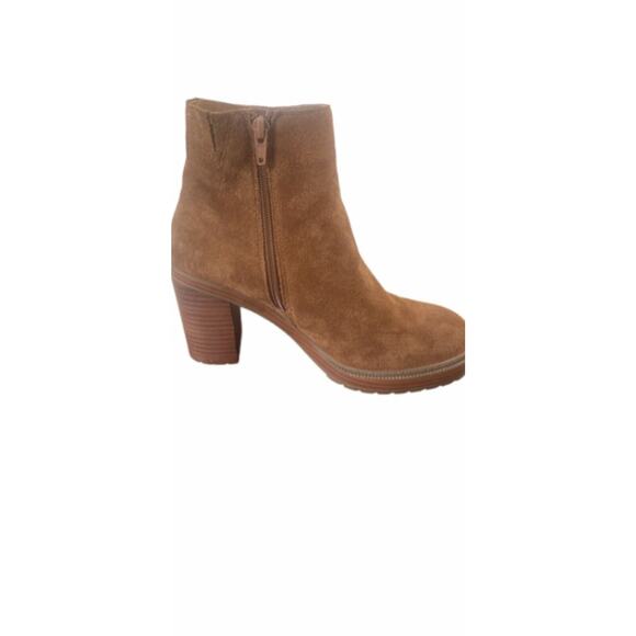 CROWN VINTAGE SUEDE BROWN BOOTS 7.5 - Picture 1 of 5